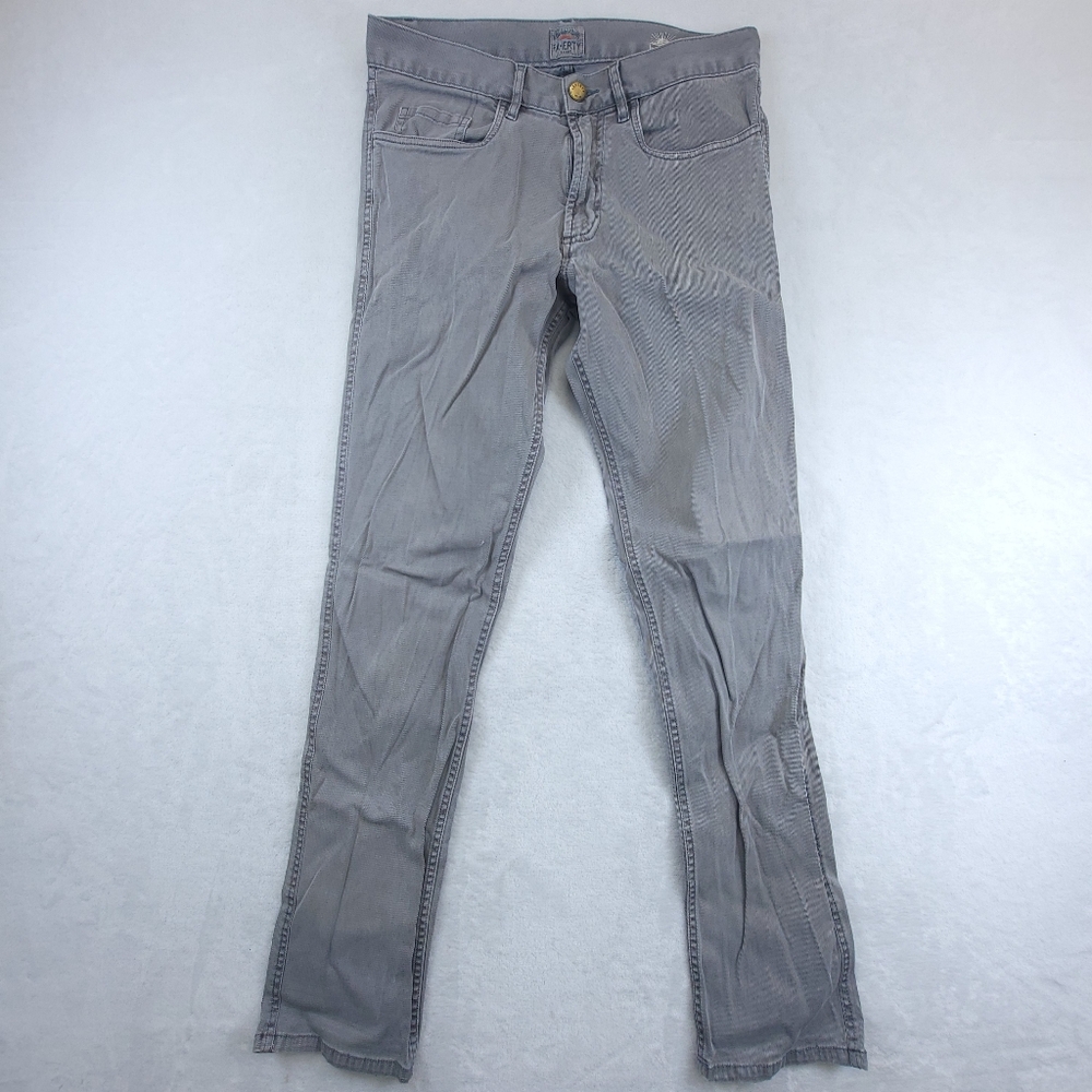 Faherty Jeans Mens Size 29x31 Grey Stretch 5 Pocket Pants Cotton Blend
